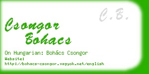 csongor bohacs business card